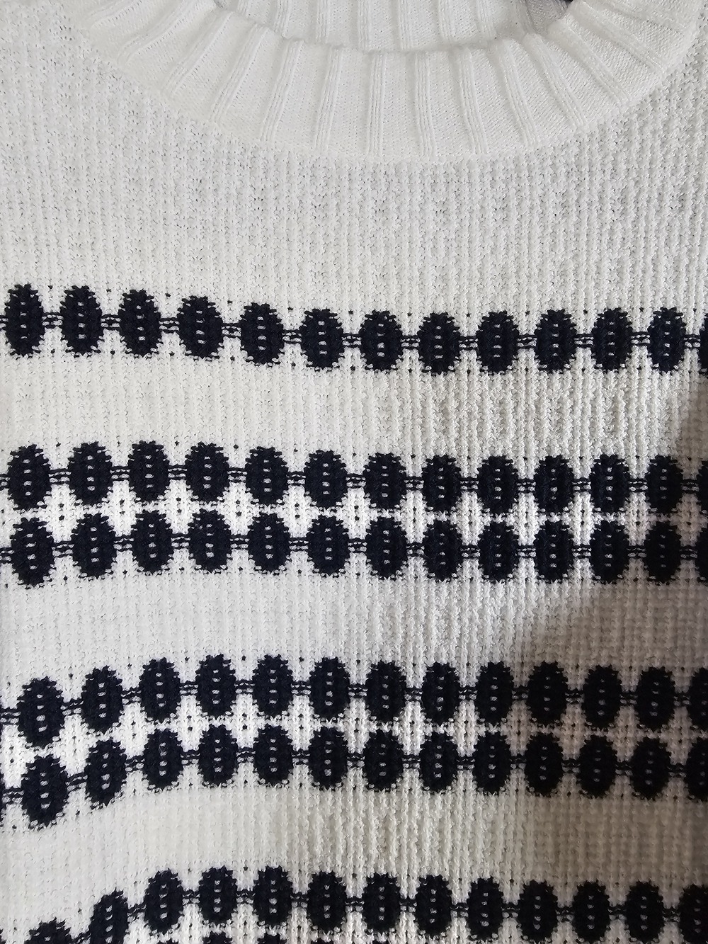 NIC+ZOE Pattern Waffle Stitch‎ Sweater Sz M - Picture 5 of 11